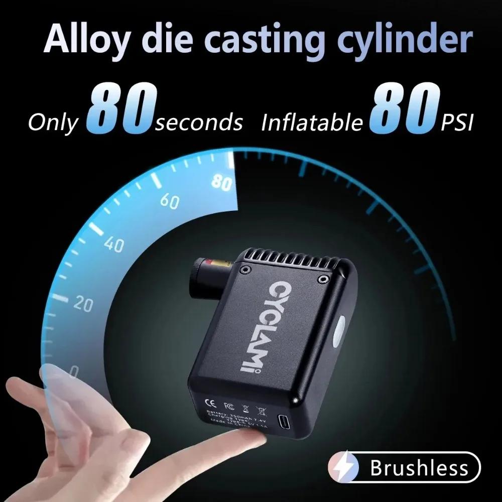 Portable Small Electric Bicycle Air Pump High Pressure Mini Inflatable Pump for Cycling Accessories