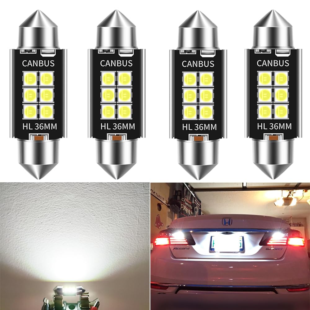 

T10 x 36 mm LED 37 MM Room Lamp, White, Compatible with Vehicle Inspection,