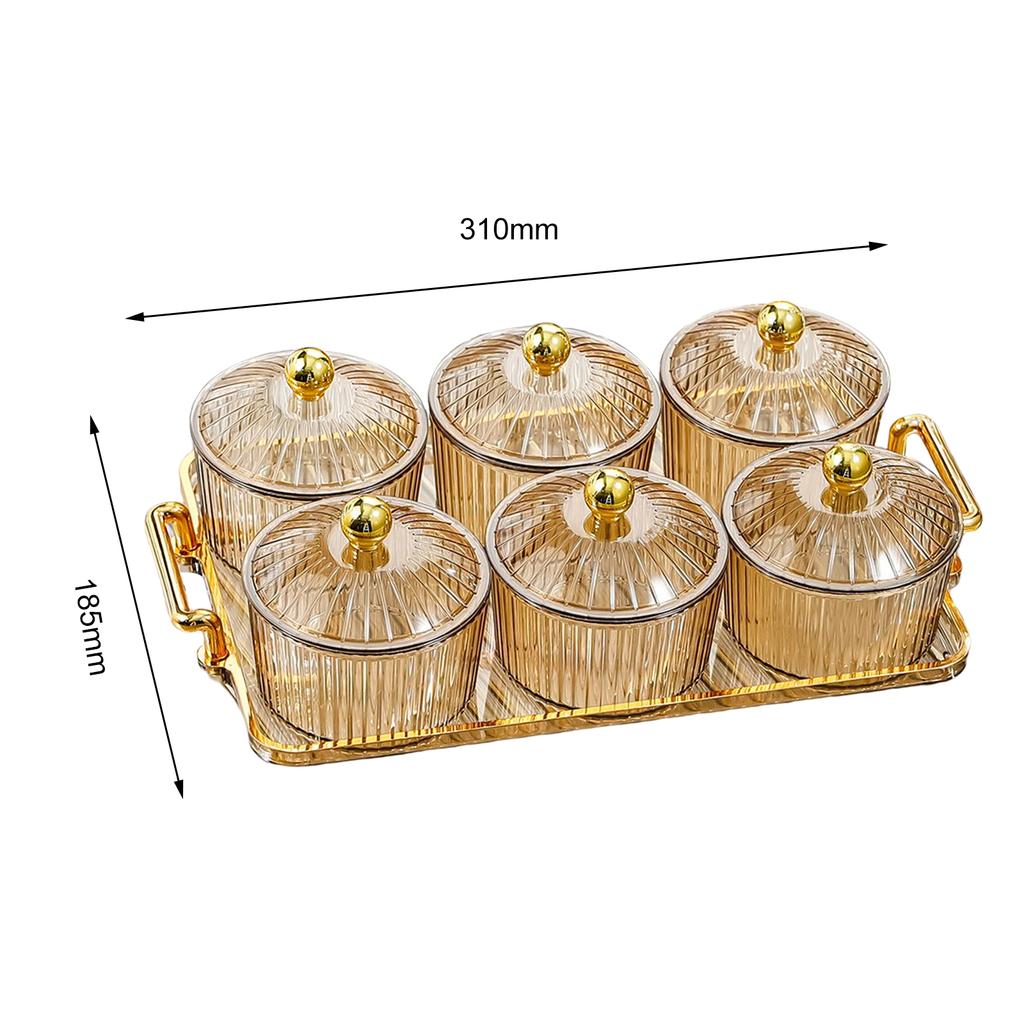 Caddy Serving Platter Serving Bowls Condiment Tray Dessert Dividing Plate Fruit Snacks Serving Platter for Kitchen Wedding Nuts