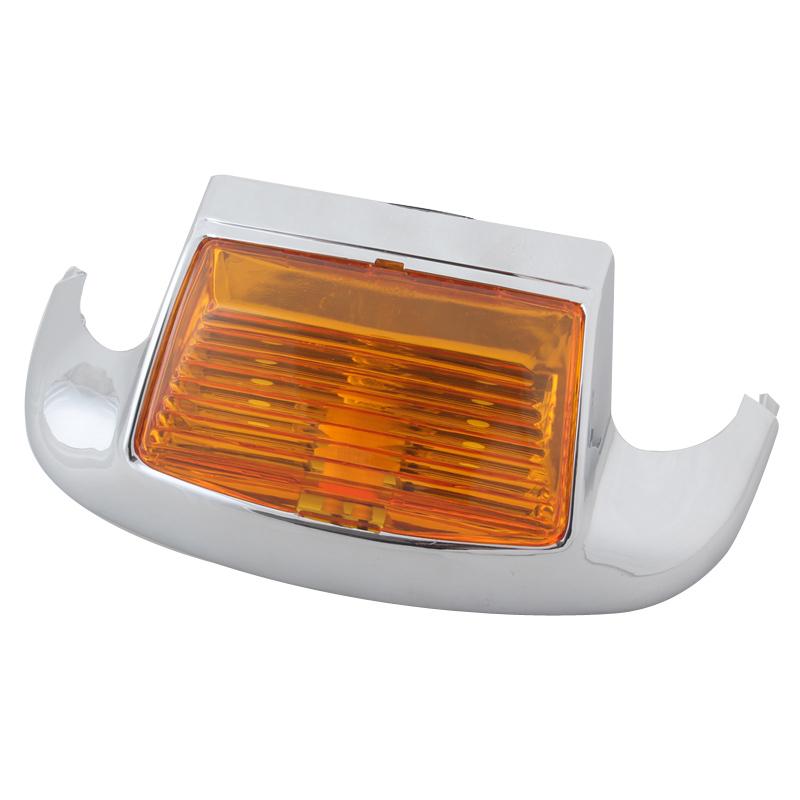Chrome Motorcycle LED Front Rear Fender Tip Light For Harley Road King FLHR Heritage Softail Classic FLSTC Electra Glide