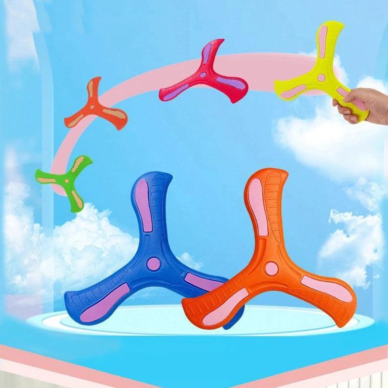Flying Disc Toy EVA Touching Boomerang Return Dart Three-leaf Cross Hand Throw Spinner Outdoor Interactive Sports Toy