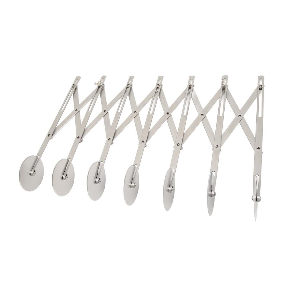 7 Wheel Pastry Cutter Roller Stainless Steel Multifunction Adjustable Width Multi Wheel Dough Cutter for Pizza Noodle