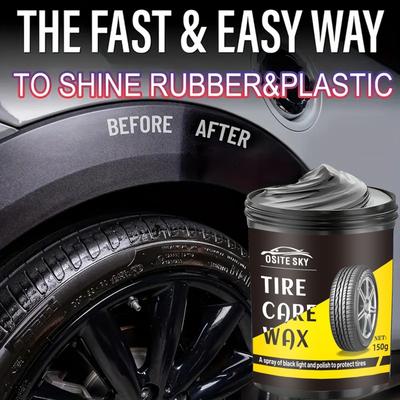 Premium Car Tire Shine Wax – Long-Lasting Gloss & UV Protection – Restores Black Color – Waterproof Formula – 150ml Bottle