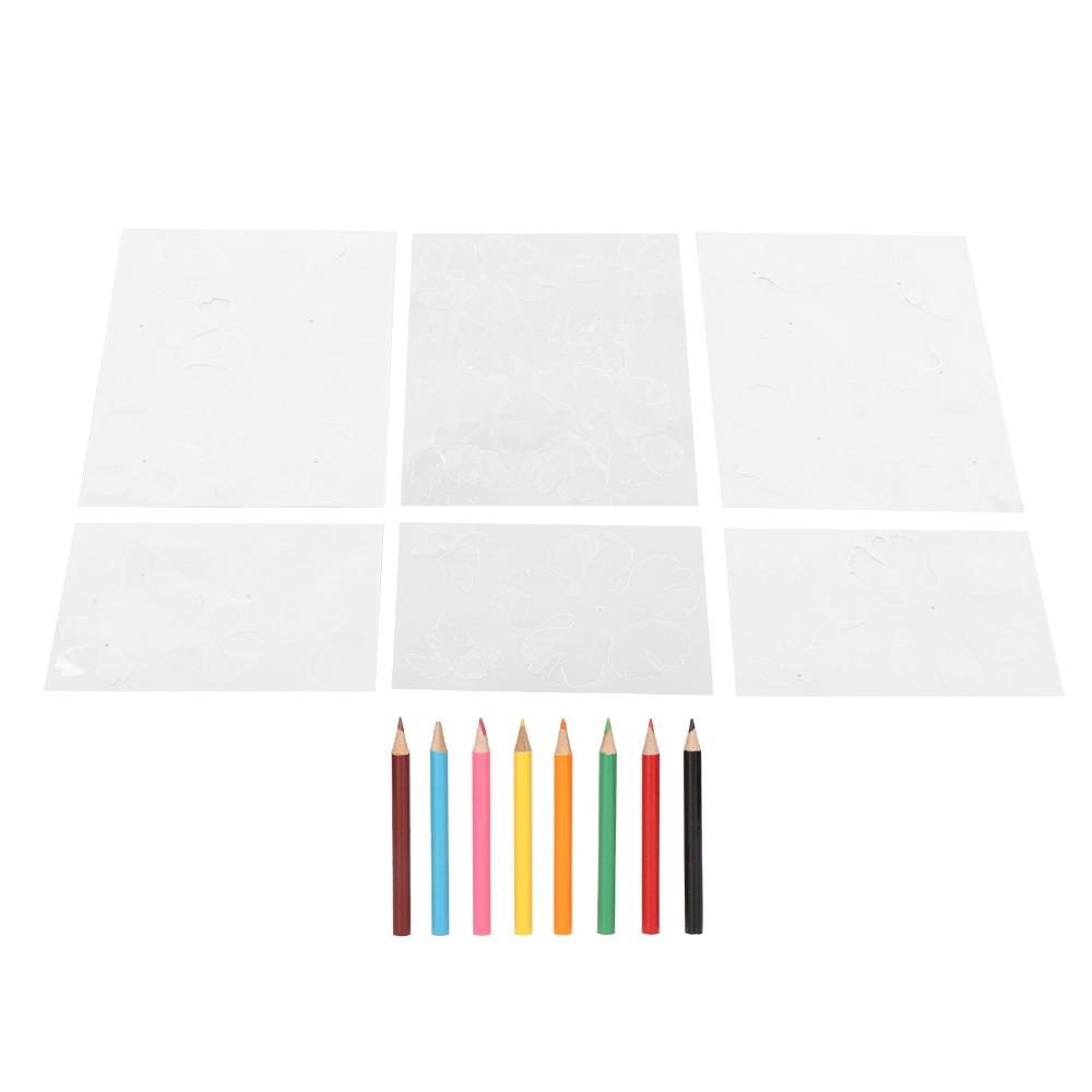 14pcs Two Sides Pre Cut Heat Shrink Paper Stability Glossy Frosted Shrink Plastic Sheet BOPS Shrinky Paper Kit Craft Kits