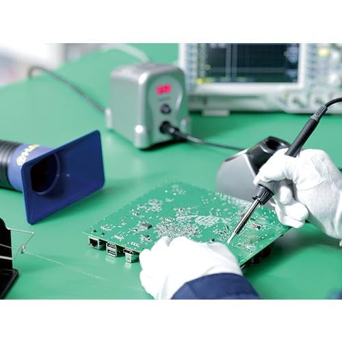 HAKKO Compact Temperature-Controlled Station Soldering Iron, Blue & Yellow, FX888DX-81BY