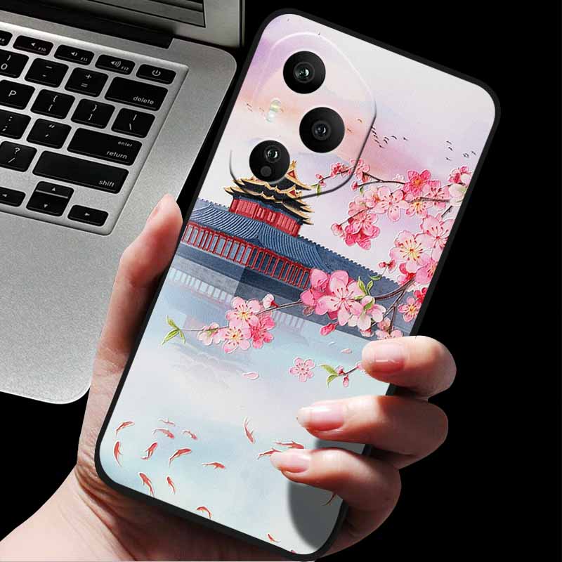 Emboss Case For Honor 400 / 400 Pro / 400 Lite 3D Relief Embossed Retro Silicone Back Cover For Honor 400 Pro 400 5G Soft Emboss