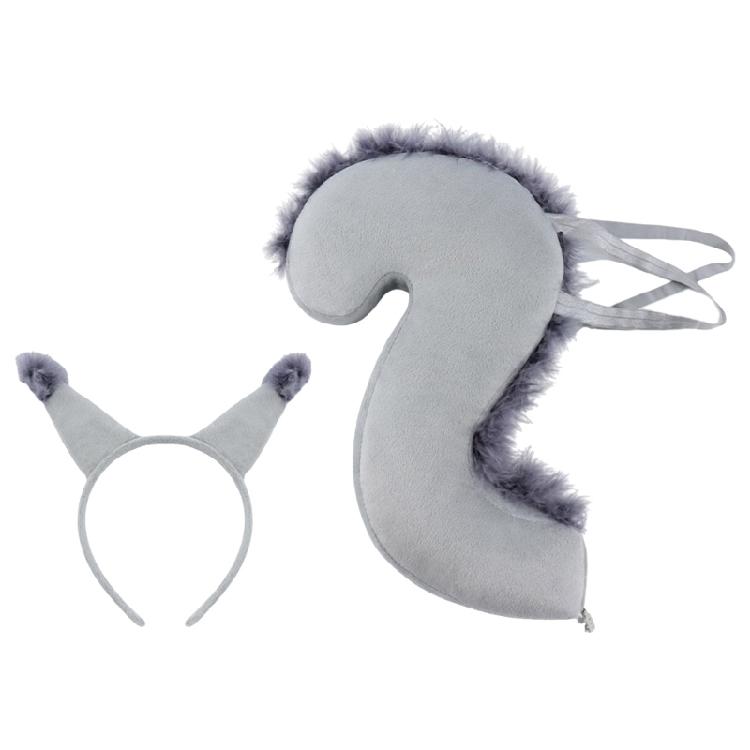 Animal Squirrel Costume Set,Squirrel Ears and Tail Set Animal Fancy Dress Kit for Birthday Party Halloween Cosplay Props