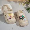 Women's Summer Casual Clogs Cute Cartoon Shoe Charms Height Increasing Non‑Slip Indoor Outdoor Slippers for Beach