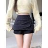 Irregular Sequins High-Waist Black Bodycon Woolen Mini Skirt for Women - Autumn/Winter 2025 Collection