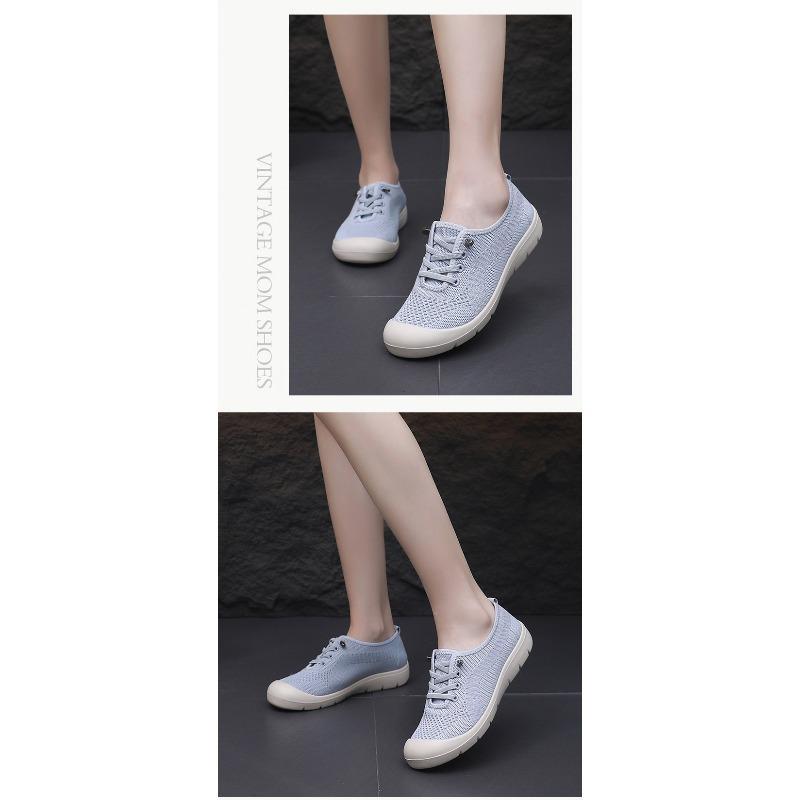 Atmungsaktive Damen-Slipper im Peking-Stil, Leichte flexible Sohle, Bequeme Walking-Flats, Rutschfeste lässige Stoffschuhe für Damen