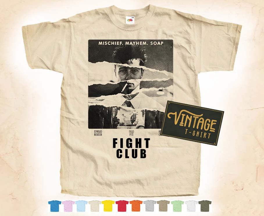 

Black Print FIGHT CLUB v1 T-SHIRT Tee Vintage Poster 12 Colors S-5XL 2XL