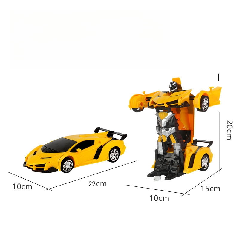Remote Control Transform Car Robot Toy 2.4Ghz 1:18 Rechargeable 360°Rotating Stunt Race Car Toys for Kids Boys Girls Toy Gifts