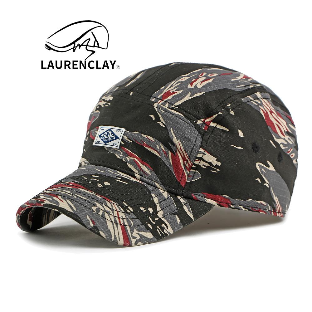Spring new hats men's and women's camouflage baseball caps, high-quality cotton caps, outdoor mountaineering sunscreen visors