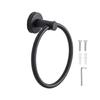 Bathroom Wall Towel Hoop with Round Metal Frame and Hardware Kit for Hand Towel Reach in Guest Washroom Wall Use