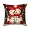 Christmas Snowman Pillowcase Square Bedroom Sofa Cushion Cover 100% Polyester Living Room Soft Cushion Pillowcase Home Decor