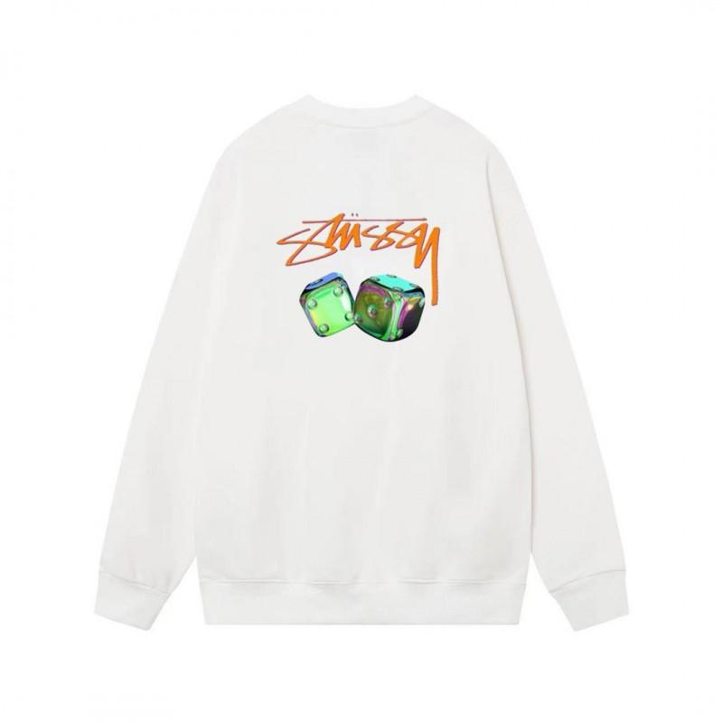 Unisex Oversized Cotton Crewneck Sweatshirt With Letter Dice Print Fall Youth Streetwear