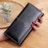 Vintage PU Leder Frauen Lange Brieftaschen Große Kapazität Geld Tasche Neue Design Handy Tasche 2 Falten Multi Karten Halter banknote Münze Geldbörse
