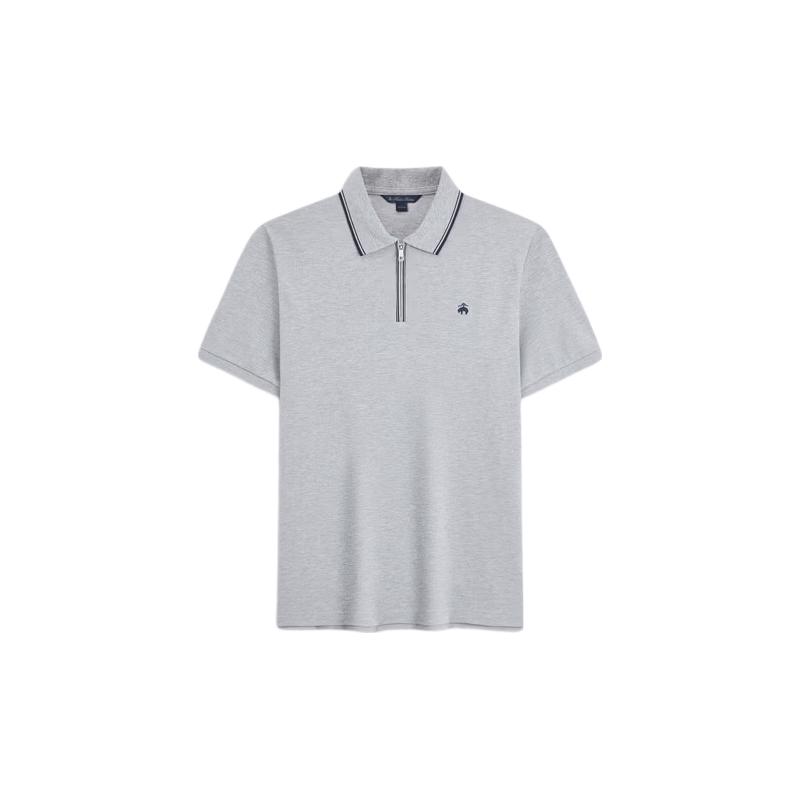 Brooks Brothers Men s Pure Cotton Trim Half-Zip Polo Shirt 3XL серый