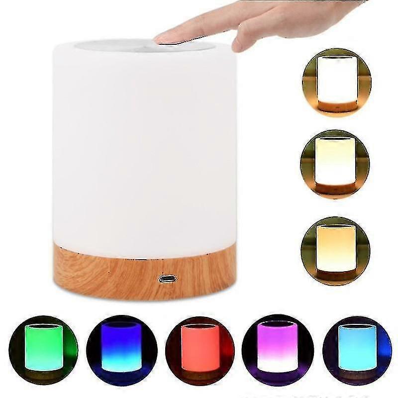 Touch Table Lamp, Dimmable Bedside Lamp With Warm White Light - Ri