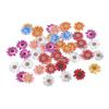 50 Stück Holz-Chrysanthemen-Knöpfe mit 2 Löchern Flache DIY Handarbeit Niedliche Blumenknöpfe für Foto