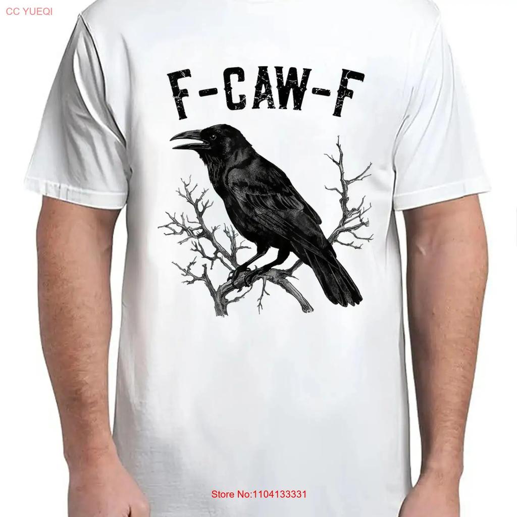 Funny F Caw Black Crow Bird Cawing Vintage Adult S 4xl T Shirt Vintage Washed Casual Top For Everyday Wear Homme Unisex Graphic