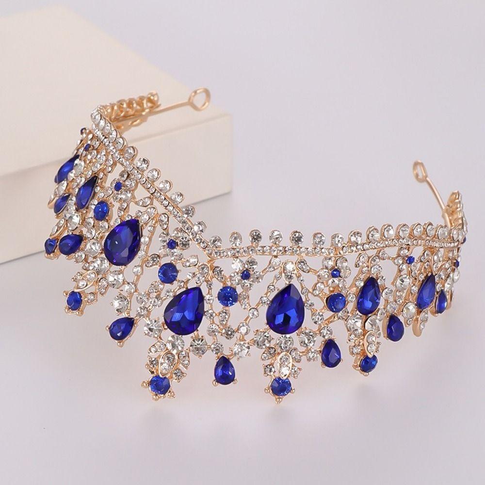 Vintage Style Rhinestone Bridal Crown Shiny Wedding Tiaras Headwear Bridal Tiara  Prom Event