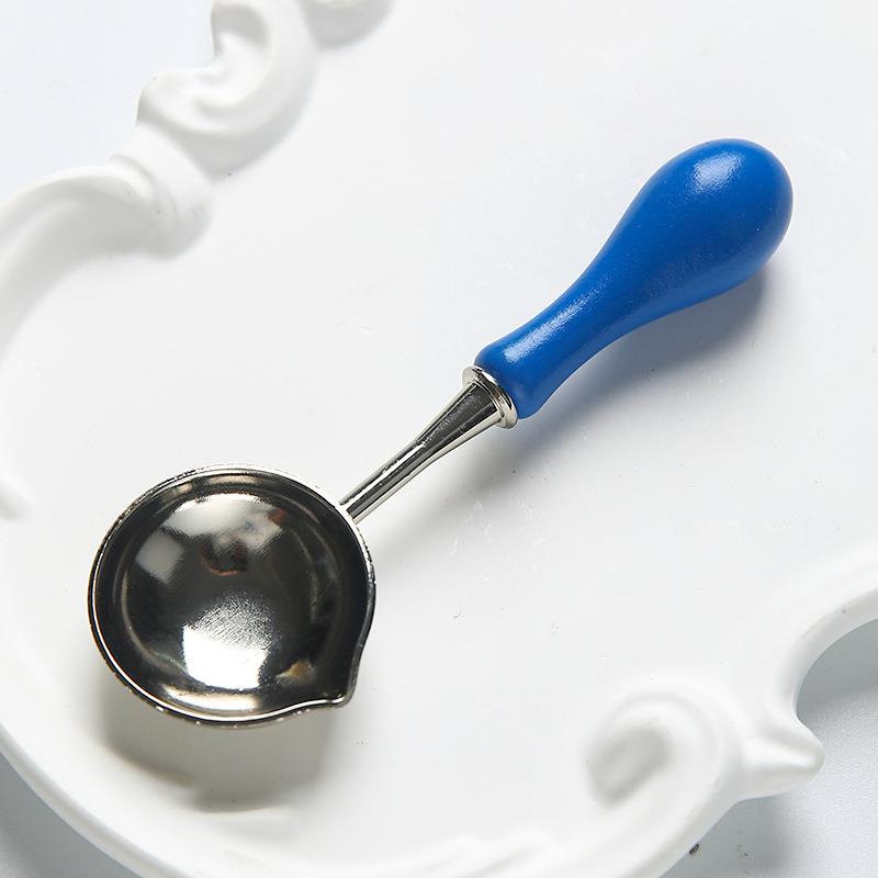 Replacements Solid Wood Handles/Heating Stamp Wax Silver Spoon For Stamp Scrapbooking Stamps Wax Seals Tools And Accessories