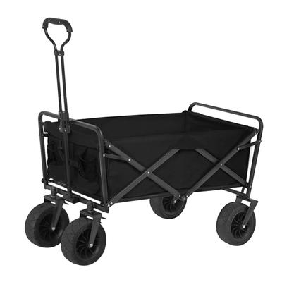 Collapsible Folding Wagon Cart Heavy Duty Foldable Grocery Cart for Outdoor Shopping Camping Cart with 8 Inch Wheels