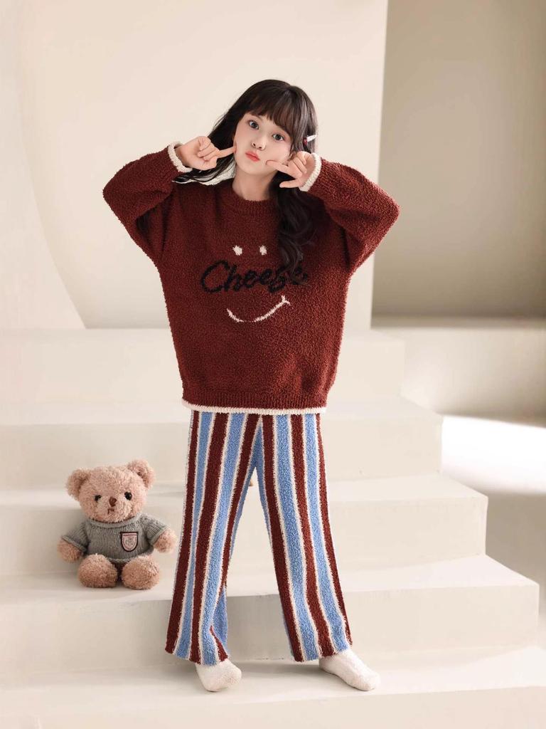 Toddler & Child Cartoon Flannel Pajamas - Cozy Autumn/Winter Set
