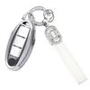 Uccellino Delica Mini Key Case with Sparkly Strap, Compatible with Ek Cross, Ek Wagon, March, Cube, and Note, Cute for Women (Silver)