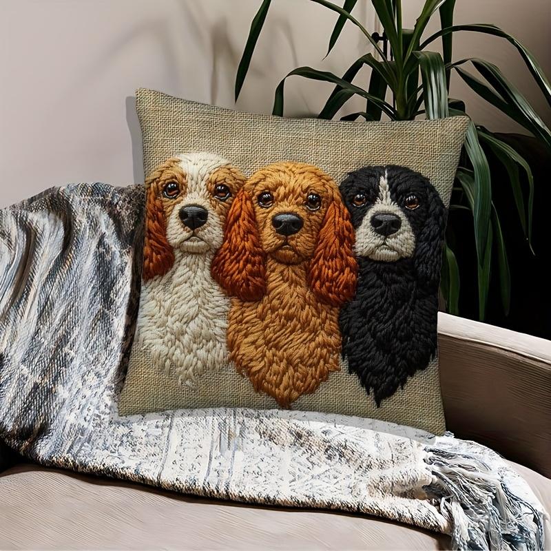 Hund Wurfkissenbezüge Stuhl Wohnzimmer Kissenbezug Gemütlich Reißverschluss Sofakissenbezüge Tier Schlafzimmer Innen H Ome Dekor