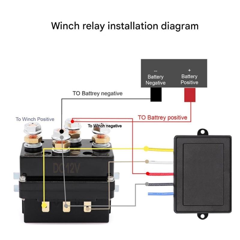 High Capacity 12V 500A Waterproof Winch Relays Contactor Control System For Truck Automotive Winches Remote Operation