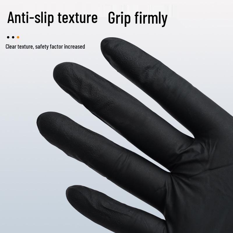 INKE Black Nitrile Disposable Gloves - Food Grade for Kitchen, Baking, Catering, Auto & Mechanical Repair