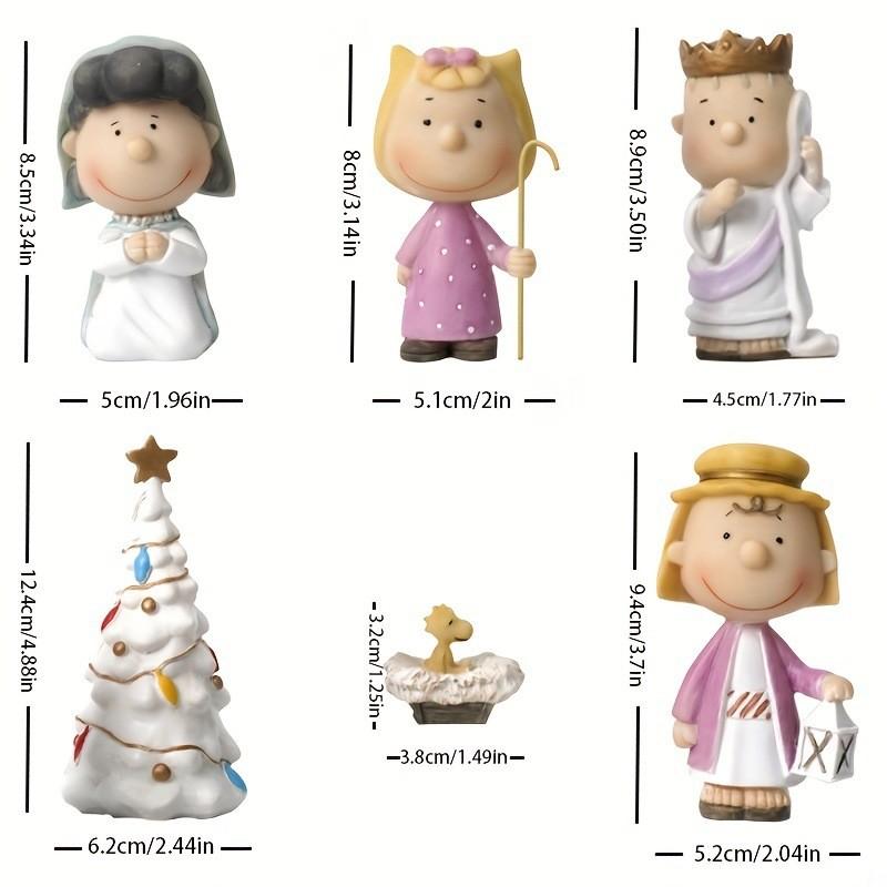 Crafts resin peanut Christmas tree cartoon ornaments custom For The Holidays The Christmas Pageant Peanuts Nativity Set Orig