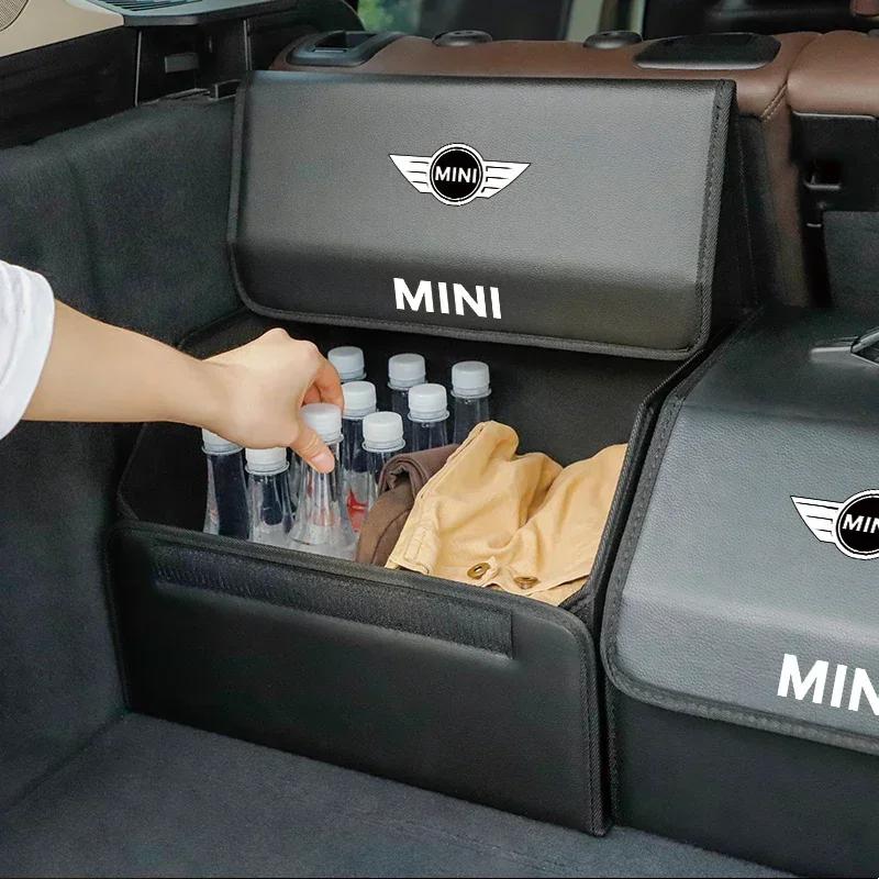 -Car Emblem Storage Box Foldable Auto Trunk Organizer Bag For BMW MINI Cooper S JCW WORKS One Countryman R58 R57 R56 R55 F55 F56