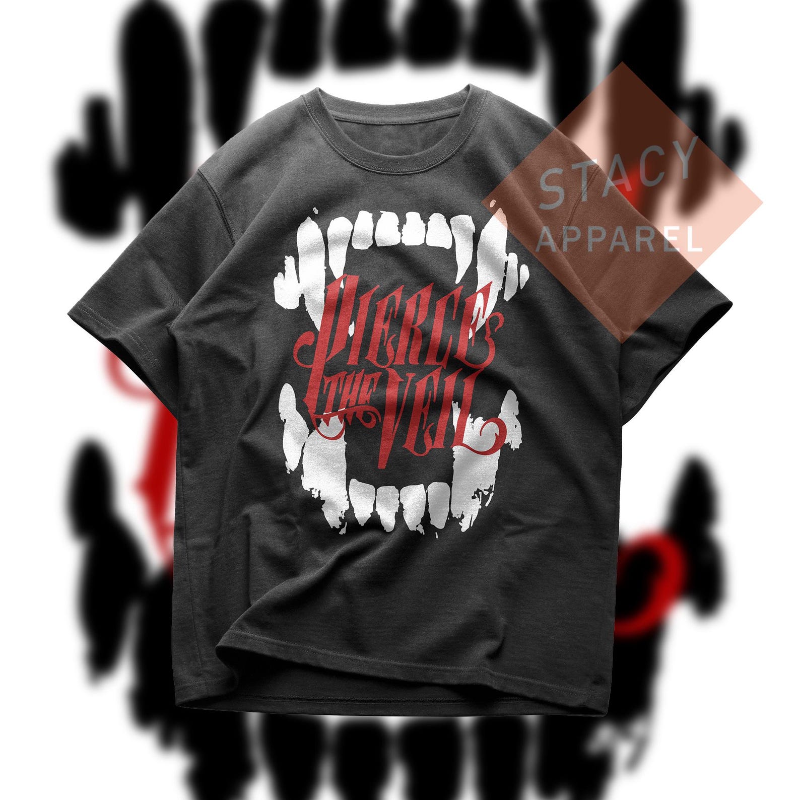 Limited Pierce the Veil Unisex T-shirt - PTV The Jaws Of Life Inspired Heavy Cotton Tee 2XL