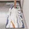 Kitchen Carpet Non-slip Waterproof Leather Floor Mat Imitation Marble Texture Large Size Rug PVC Home Decoration Foot Mats