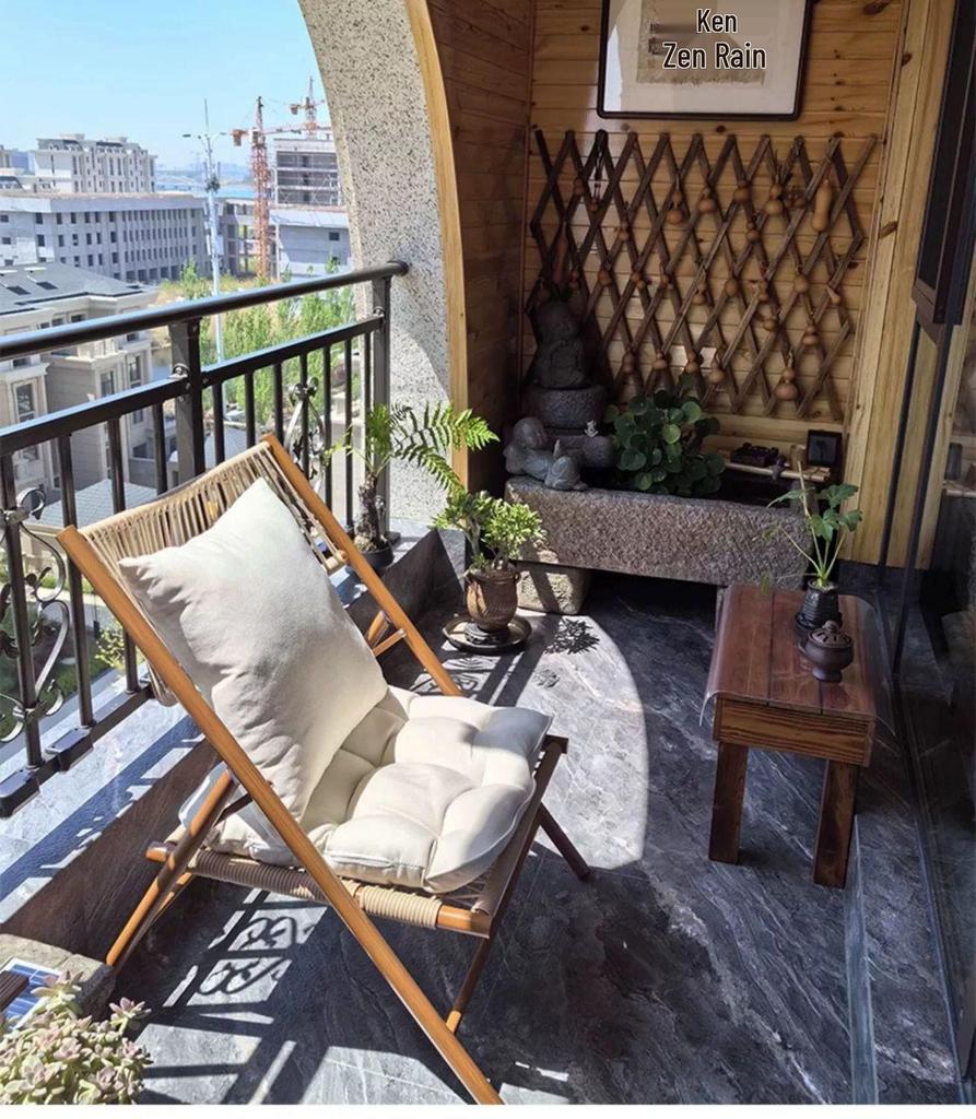 A1R Meiqi Outdoor Patio Rattan Balcony Furniture: Folding Table, Lounge, Sofa Chairs for Garden, Porch, or Courtyard.