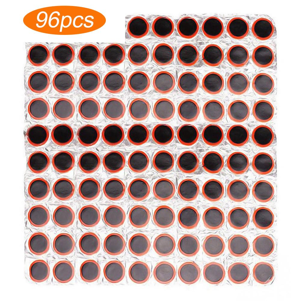 96pcs Tyre Rubber Patch Mountain Bicycle Tire Cycling Puncture Repair Tools Kits Portable Waterproof Cycling Elements spain