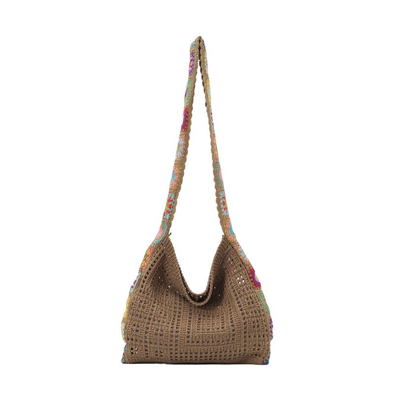 Korea Dongdaemun Fashion Knitted Bag Bohemian Knitted Bag Crossbody Bag Shoulder Bag Hand Hook Bag Women's Bag