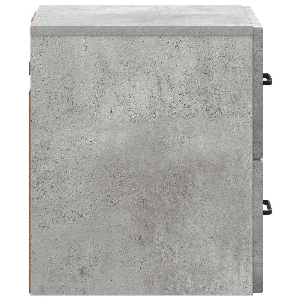 Wall Mounted Nightstand 2 pcs Concrete Grey 34.5 x 33 x 40 cm