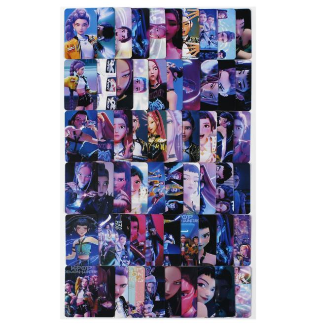 K-Pop Demon Hunters Photocard + Sticker Set – Huntrix & Saja Boys (2 Options)
