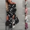 Autumn Women's Long-sleeved and Long-pants Casual Set with Letter Prints