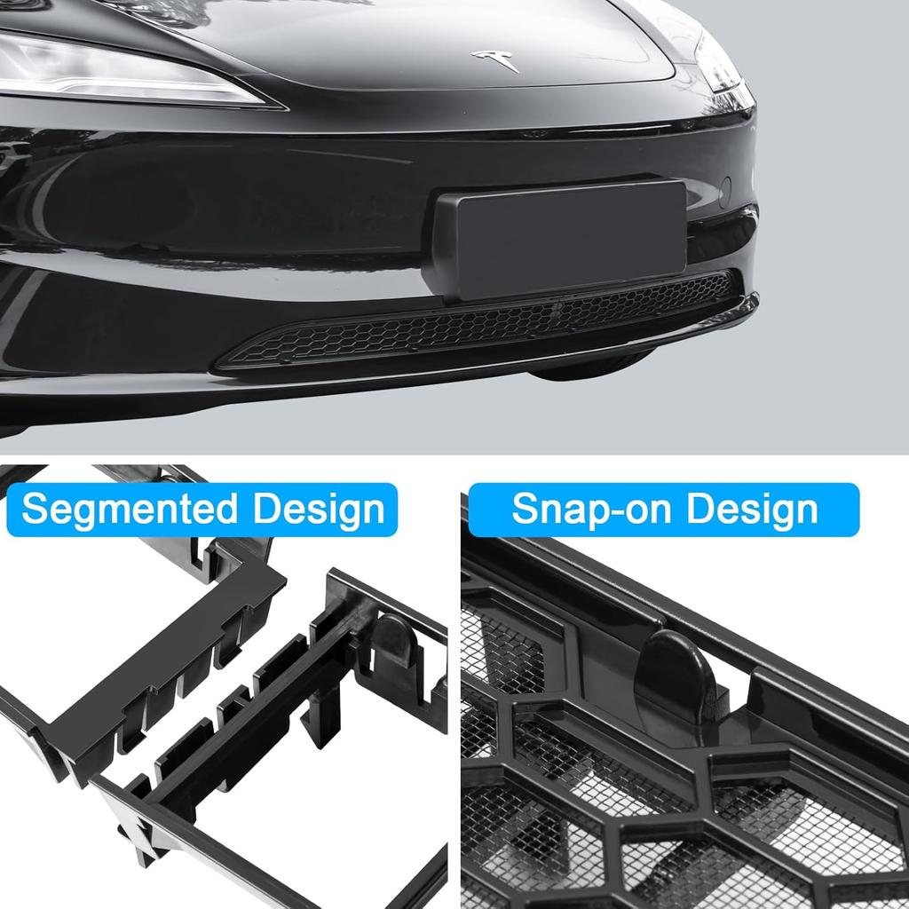 Grille Mesh Erts For New Tesla Model 3 Highland Front Air Inlet Vent Grille Cover Replacement For Tesla Model 3 2024 2025 Accessories (Not Fit With