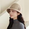 New Autumn and Winter Elegant Flower Hat Knitted Basin Hat Foldable Warm Bucket Hat