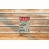 Funny Vintage Tin Sign Please Do Not Lick The Walls Retro Metal Wall Art Bathroom Man Cave Home Decor