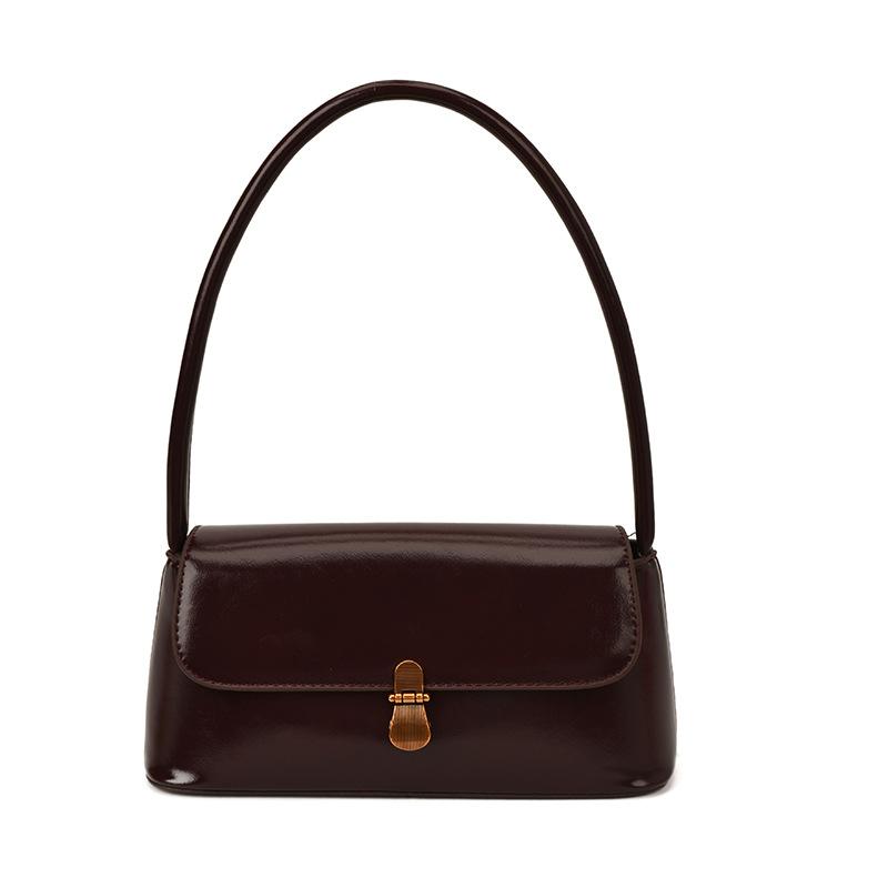 Vintage Underarm Bag Textured Women's Bag Autumn Shoulder Bag Fashion Tote Bag Baguette Bag