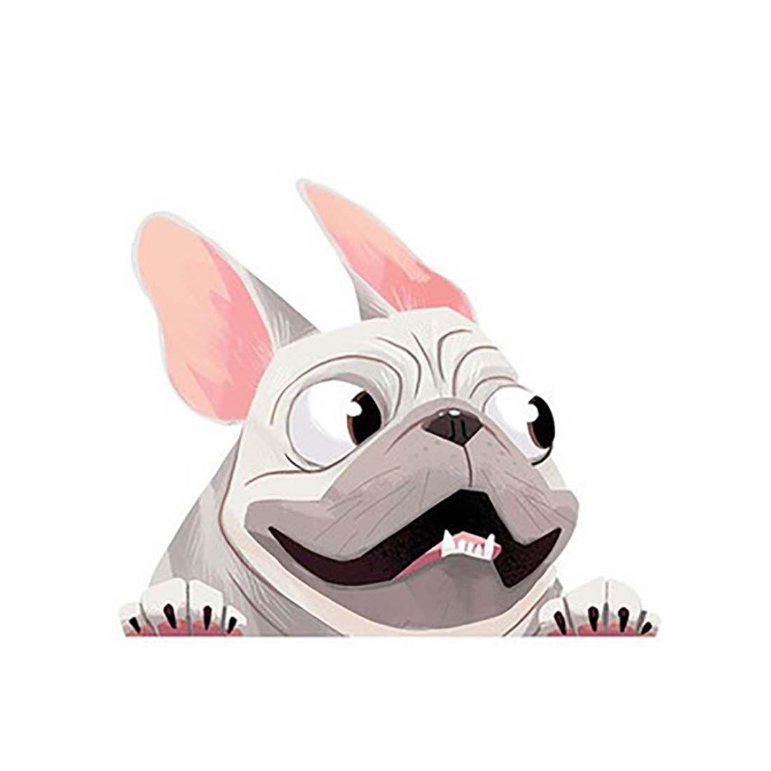 

Claw Cartoon Stickers Creative Waterproof Pet Dog Marks Headlight Decal French Bulldog Car Sticker styleA