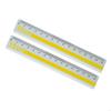   Pack Of 2 15cm Aluminum Straight Ruler With Anti Slip Grip And Clear Marking