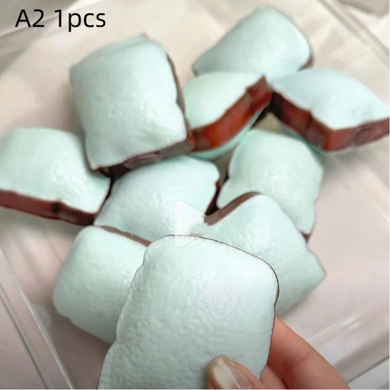 Simulated Toast Non-Bounce Stress Ball 1Pcs Finger Suction Food Shaped Fidget Toy for Portable Travel Anxiety Relief